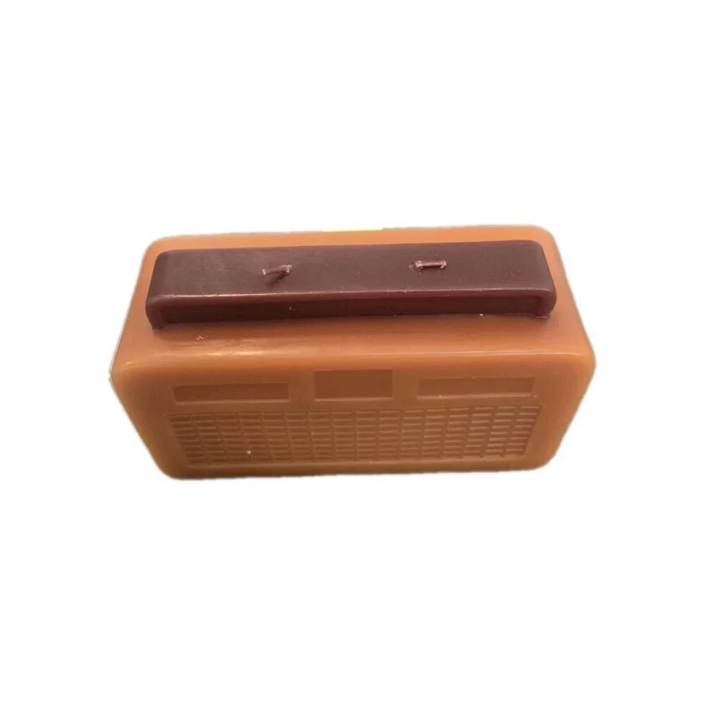 New Vintage Brown Large Tube Radio Figural Candle Room Decor Man Cave
